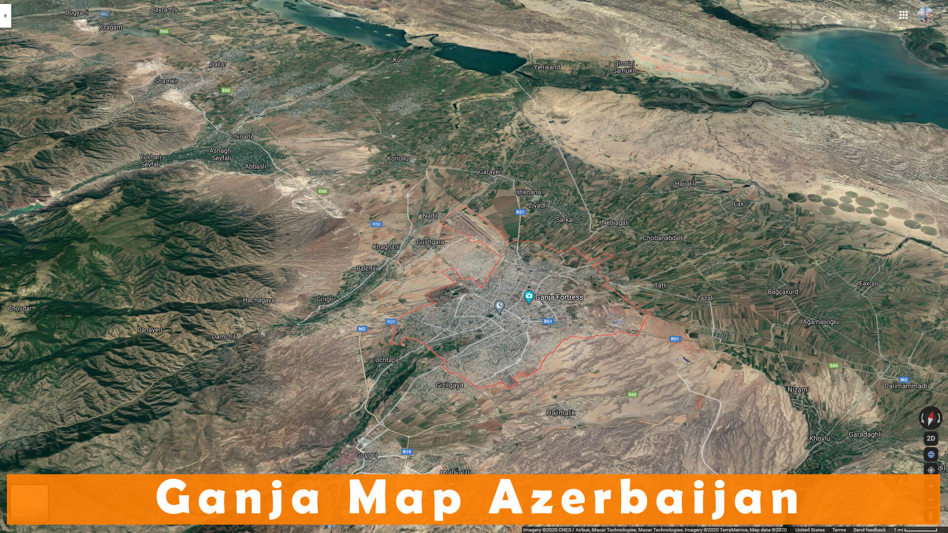 Ganja Map Azerbaijan